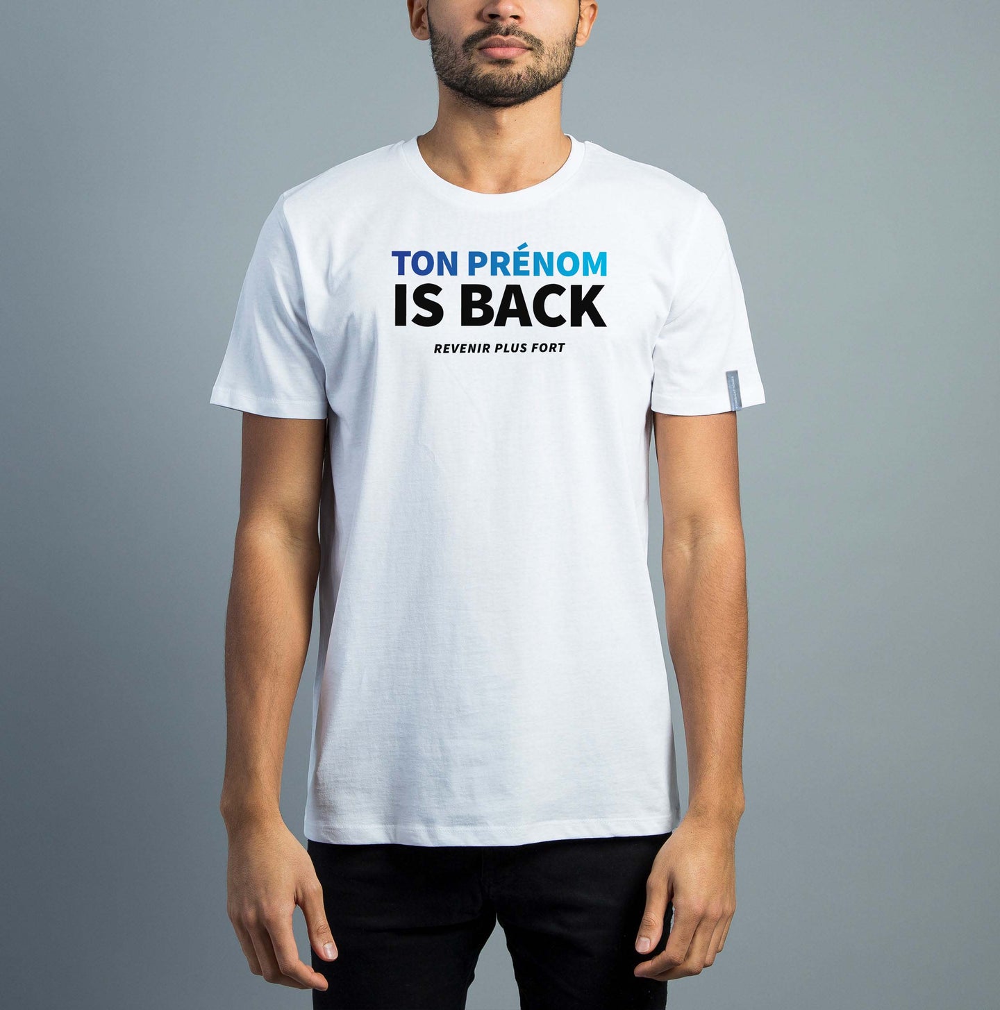 TON PRÉNOM IS BACK Tee-shirt Blanc Homme